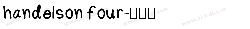 handelson four字体转换